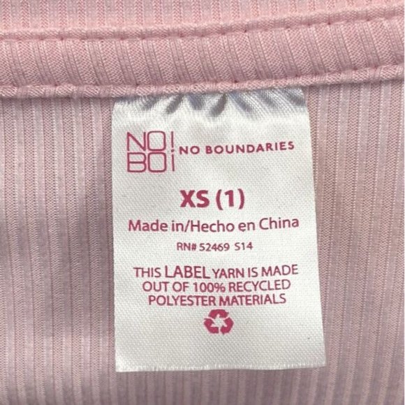 No Boundaries Junior/women’s Top Size XS(1) color Pink short sleeve - Picture 7 of 9